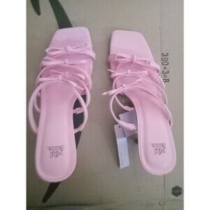 Size 8 Women's Marcella Strappy Slip-on Heels with Memory Foam Insole - Wild...